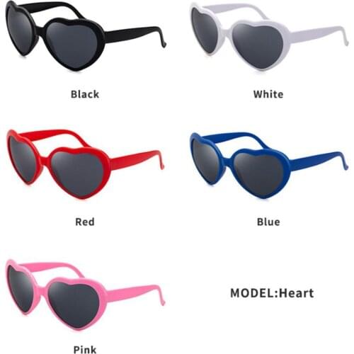Fashion Sun Love Special Effects Glasses Net Red Glasses Glasses Womenlove Glassesheart-shaped Lights Night Become
