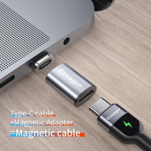 Type C Magnetic Adapter For IPhone Samsung Huawei Xiaomi Type C Female To Micro Male USB Converter Magnet USB-C Connector