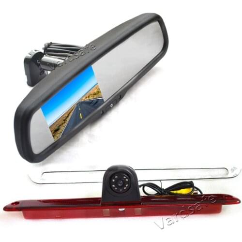 Vardsafe VS705NR | Brake Light Backup Camera + Replacement Rear View Mirror Monitor for Mercedes Sprinter Van (2007-2018)