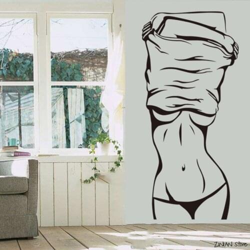 Sexy Girl Wall Decals Decoration For Bathroom Vinyl Wall Sticker Bedroom Dormitory Bar KTV Background Wallpaper Art Mural H314