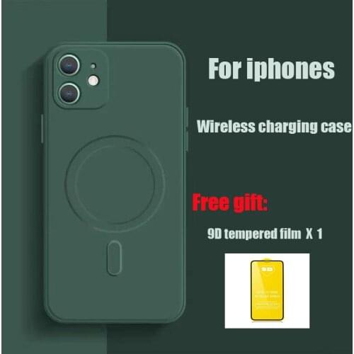 Liquid Silicone Magnetic Case for iPhone 12 Pro Max 11Pro X Xs Xr 7 8 Plus 12 Mini Wireless Charger Magsafing Magnet Back Cover