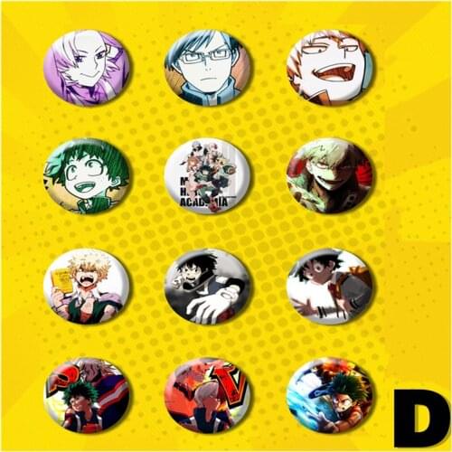 58MM Anime Badge Boku no Hero Academia Bakugou MyHero Academia Katsuki Ochako All Roles Badge Pin Brooch backpack pin Badge