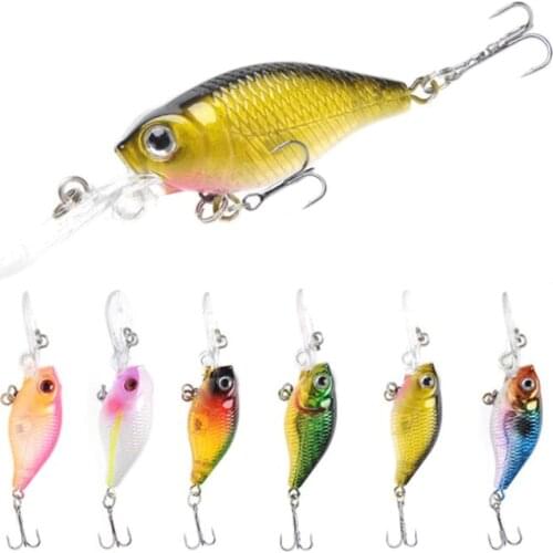1pcs Floating Crankbait Fishing Lure Wobbler 6cm 4.3g Minnow Artificial plastic Hard Bait Bass Pike Fishing Tackle Pesca