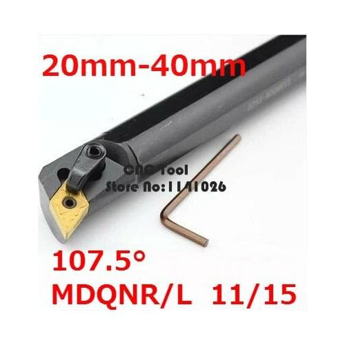 Angle 107.5 1PCS S20R-MDQNR11 S25S-MDQNR15 S32T-MDQNR15 S40T-MDQNR15 MDQNL15 20mm 25mm 32mm Right/Left CNC Turning Lathe tools