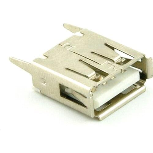 10pcs USB Type A Female Vertical Socket Connector 180 Degrees 4 Pin Plug Jack Connectors