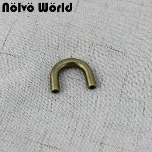 100pcs 15mm Bronze old silver DIY handbag metal accessory,arch bridge fashion connector accessory DIY bridge u ring 50pcs