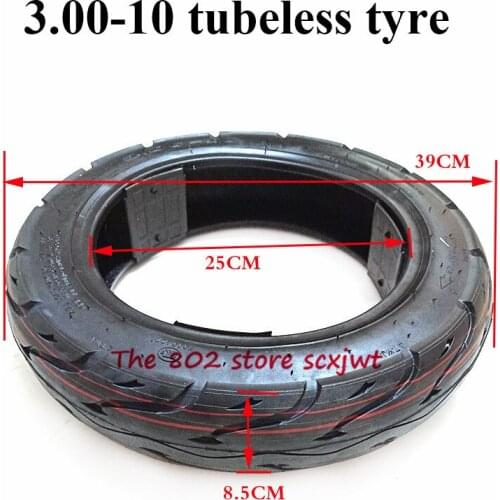 3.00-10 Tubeless Explosion-proof Tire for Electric Pedal Motorcycle 300-10 Battery Car Vacuum Tire Motorcycle Tire
