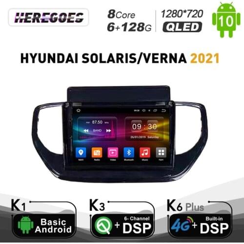 Carplay PX6 Android 10 Car Radio Multimedia Video Player For Hyundai Solaris Accent 2 II 2020 - 2021 4G LTE Navigation GPS 2din