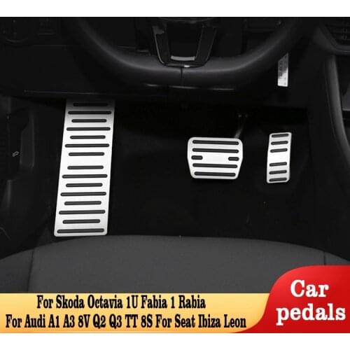 Car Pedal For Skoda Octavia 1U Fabia 1 Rabia For Audi A1 A3 8V Q2 Q3 TT 8S For Seat Ibiza Leon Fuel Brake Cover Accessories