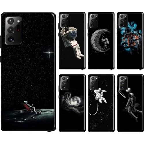 Space Astronaut illustration Case For Samsung Galaxy S21 Ultra S20 FE S10e S8 S9 S10 Note 20 Note 10 Plus Back Cover