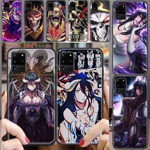 Overlord Albedo Anime Phone case For Samsung Galaxy Note 4 8 9 10 20 S8 S9 S10 S10E S20 Plus UITRA Ultra black art cell cover