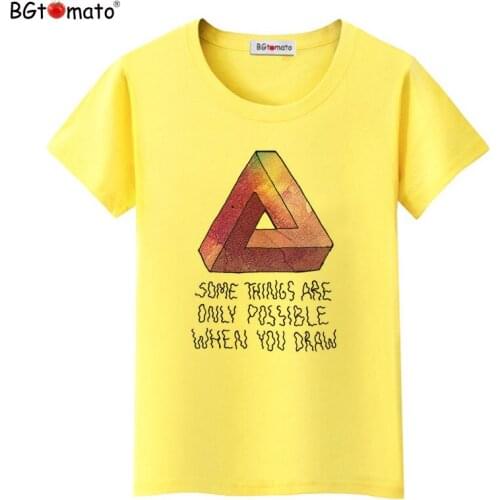 BGtomato T shirt 3D printing personality tshirt women short sleeve o neck casual clothes Cheap sale fashion tee shirt femme