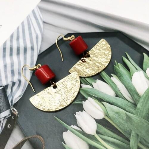 Geometric Hammered Earring