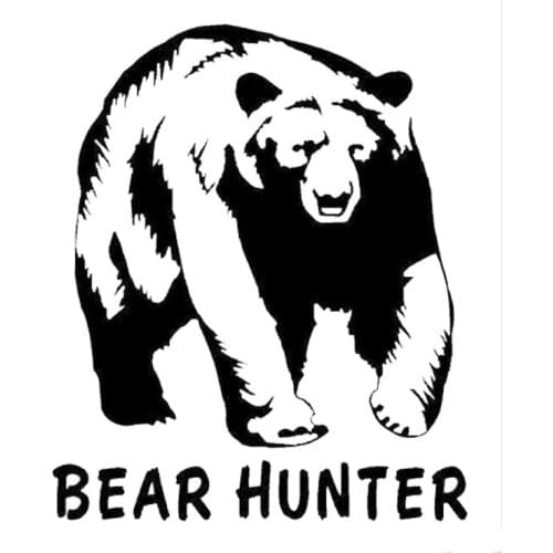Personality Car Sticker Styling Animal Hunter Bear Cute Fashion Accessories Good Quality Waterproof Sun Protection Anti-UV