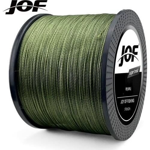JOF X4 PE Line 4 Strands 1000M 500M 300M Multifilament Braided Fishing Line Ocean Fishing Super Strong Lines 10LB - 120LB