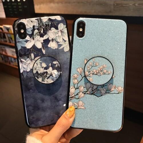 Fashion Glitter Flower Phone Cover For Honor 8A 8C 8S 8X Max V9 9C 9S 9X Play Paly 3 Paly4T Pro 10i View 20 30 Pro Soft TPU Case