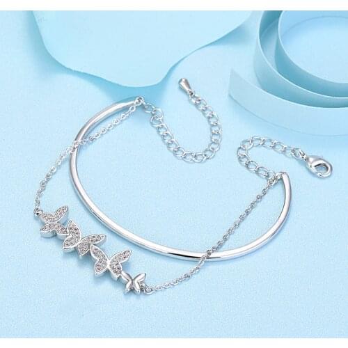 European American Fashion Sterling Silver H Letter Enamel Mens and Womens Rose Gold Couple Bracelets