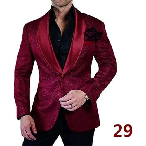 Butterfly Flower Men Suits Groom Tuxedos Shawl Satin Lapel Groomsmen Wedding Suits (Purple Jacket+White Pants+White Vest )