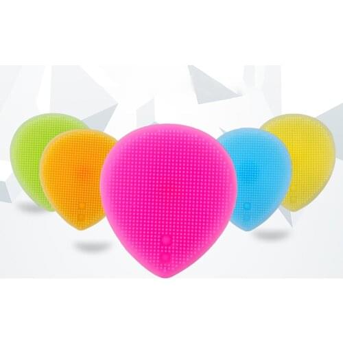 Soft Heart Silicone Facial Cleaning Brush with Sucker Nose Blackhead Remover Exfoliating Tools Makeup Remover Deep Cleaning
