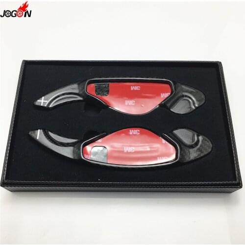 Carbon Fiber Steering Wheel Paddle Extension Shifter Cover Trim For Jaguar F-Pace X761 2016