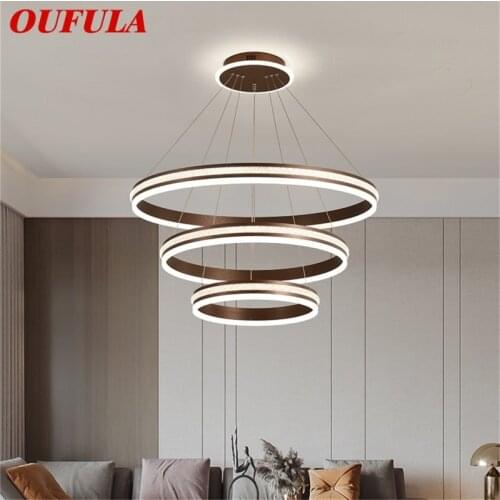 OUFULA Nordic Pendant Lights Contemporary Luxury Round Home LED Lamp Fixture For Decoration