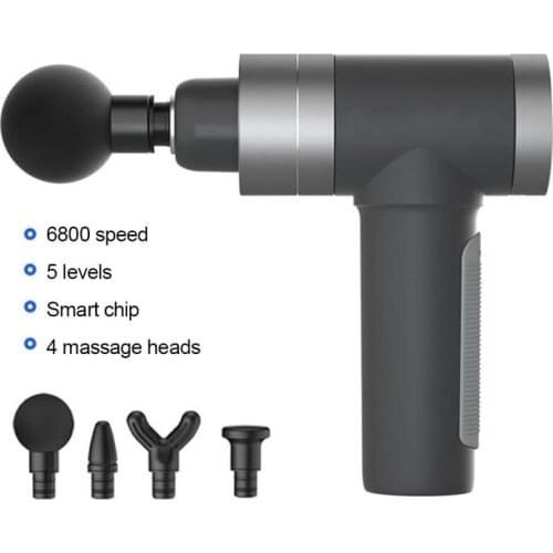 Professional Quality Fitness Fascia Gun Muscle Relaxation Massager LCD Touch Screen 5 Gear High Frequency Vibration Massage Gun