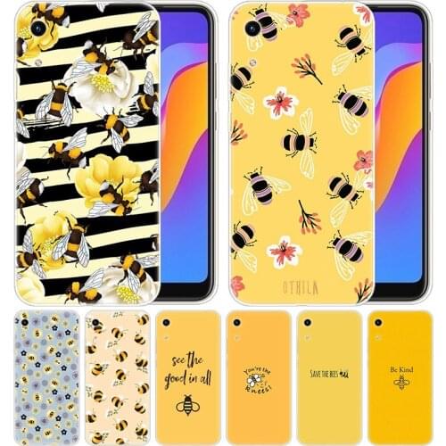 Luxury Soft Silicone Case Cute Bumble Bee happy for Huawei Honor 9X 8A 7A 20 Pro 7X 8X 7S 8S 8 9 10 Lite View 20 20i 10i Play