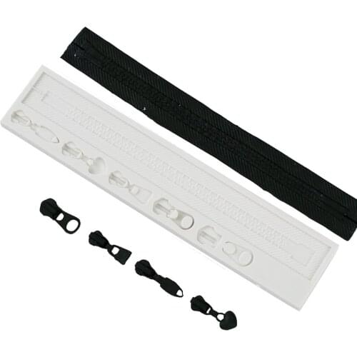 3D Zipper Silicone Mould Cake Border Mold Fondant Decorating Chocolate Candy Baking Sugarcraft Mold Baking Tools for Cakes