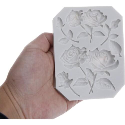 Rose Fondant Molds Rose Flower Silicone Mold Chocolate Sugarcraft Mold Fondant Cake Decorating Tools