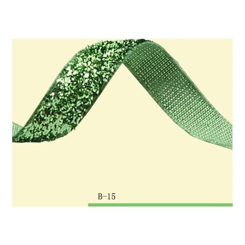 Stretch Sparkle Velvet Ribbon Velvet Glitter Ribbon 3/8" Green Stretch Velvet Glitter Ribbon Price Negotiated