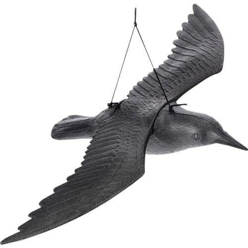 Heavy Duty Realistic Flying Hunting Crow Decoy Pest Control Garden Scarer Scarecrow For Home Window Field Shooting Accessories