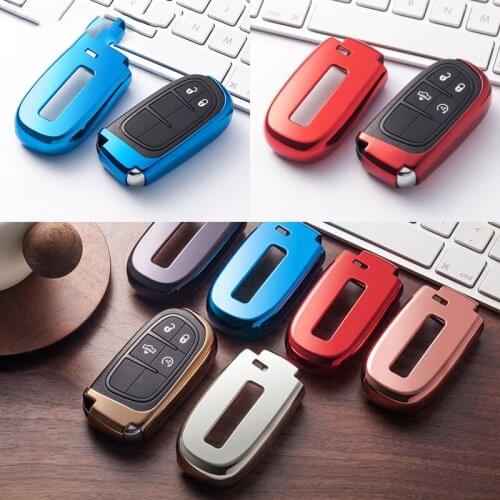 TPU car styling scratch-resistant anti-fall smart key remote control shell protector for Jeep half-package protection key chain