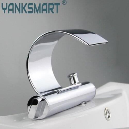 Bathroom Waterfall Chrome Double Handles Brass 8160SY-4 Bathtub Wall Mounted Faucets TorneiraSink Faucets,Mixers &Taps