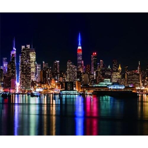 City night scene Window Blackout 3D Curtains set For Bed room Living room Office Hotel Home Wall Decorative Drape tapestry