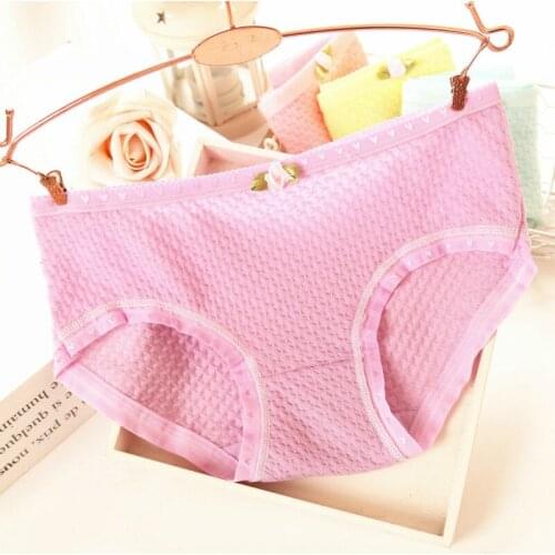 2019 New Hot Breathable Girl Panties Candy Color Girls Shorts Briefs Bubble Cotton Underwear Bow Low Waist Womens Briefs Hs03