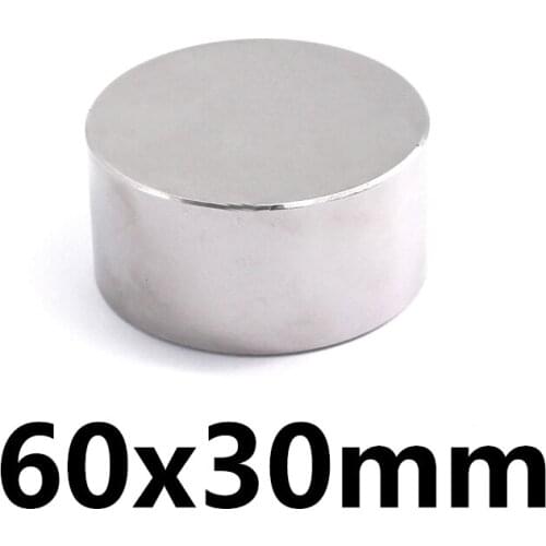 1/2pcs 60x30mm Big Round Magnet Super 60*30mm Powerful Strong Magnetic Permanent Neodymium Magnets