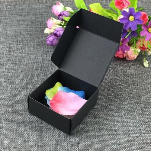 30pcs/lot Jewelry Gift Boxes Black Retail Black Gift Package Boxes Craft Gift Handmade Soap Packaging black Paper Boxes