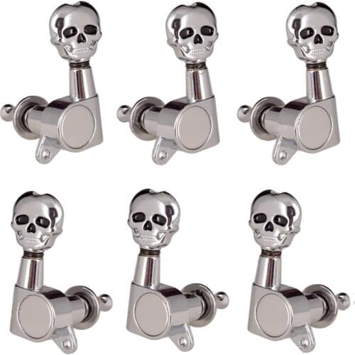 3R3L Acoustic Guitar strings Skull button Tuning Pegs Keys tuner Machine Heads Guitar accessories parts