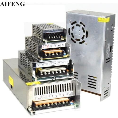 AIFENG Lighting Transformers DC 12V 24V Led Lights Driver For Led Strip Power Supply 12W 24W 36W 48W 60W 72W 120W 240W 360W 600W
