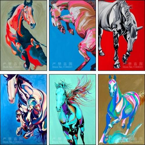Painted Animals Craft 5D Diy Diamond Painting Diamond Painting Horse Picture Full Diamond Mosaic Diamond Embroidery Needlework