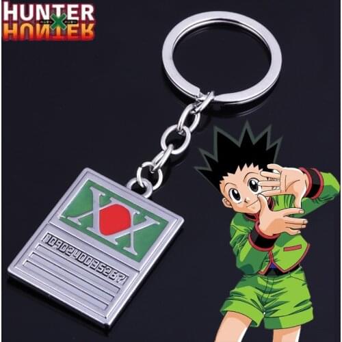 Anime Hunter x Hunter Keychain GON FREECSS License Metal Card Tag Keyring Choker Chaveiro For Cartoon Fans Jewelry Accessories