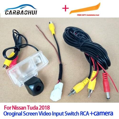 Car Rear View Camera Sets For Nissan Tuda 2018 Original Video Input Switch Reverse Parking RCA Adapter Cable RCA Adapter Cable