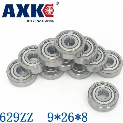 Axk 629zz Bearing Abec-5 10pcs 9x26x8 Mm Miniature 629z Ball Bearings 629 Zz Emq Z3v3 Quality