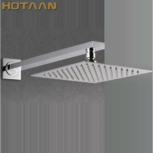 Free Shipping 20cmx20cm Rain Shower.Ultra Thin Rain Shower Head with arm & Chuveiro Ducha With 42cm Arm.Accessorie Banheiro