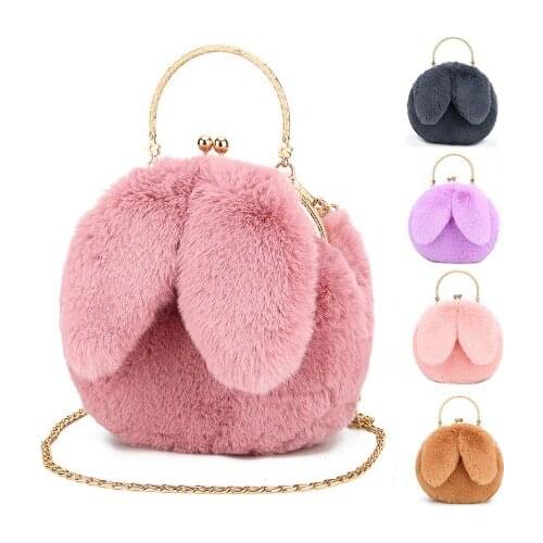 Children Girl Cute Bag Stuffed Rabbit Toy Children School Bag Gift Kids Toy Children Rabbit Ear Plush Bag Backpacks