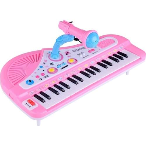 Infant Playing Educational Electronic Piano Baby Toys Children Keyboard Boys Girls Fingers Kids Music 37 Keys Gift Plastic Cute