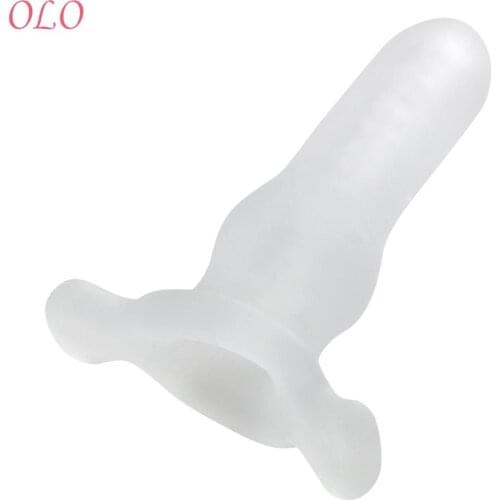 OLO Soft Butt Plug Masturbation Male Penis Dildo Insert Design Sex Toys for Women Men Gay Hollow Anal Plug Prostate Massager