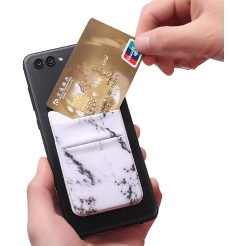 Elastic Mobile Phone Wallet Credit ID Card Holder Adhesive Pocket Sticker Lycra Pocket Card Holder Universal Cellphone Accessory