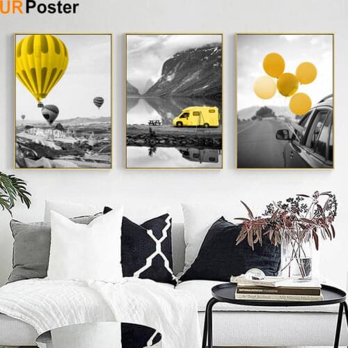 Photograph European Landscape Scenery Picture Home Decor Nordic Canvas Painting Wall Art Yellow Style Poster for Living Room New