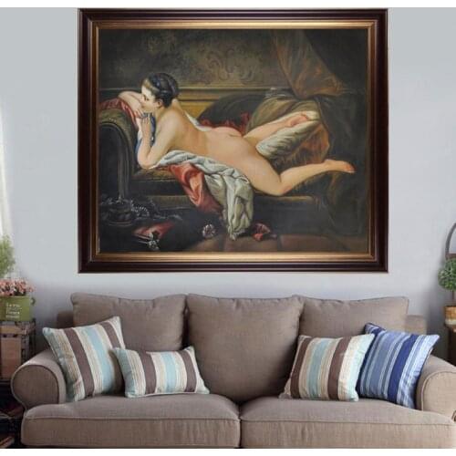 France Famous Artist Francois Boucher Oil Painting Reproduction Sexy Nude Woman Oil Painting On Canvas for Bedroom30x24 Inch